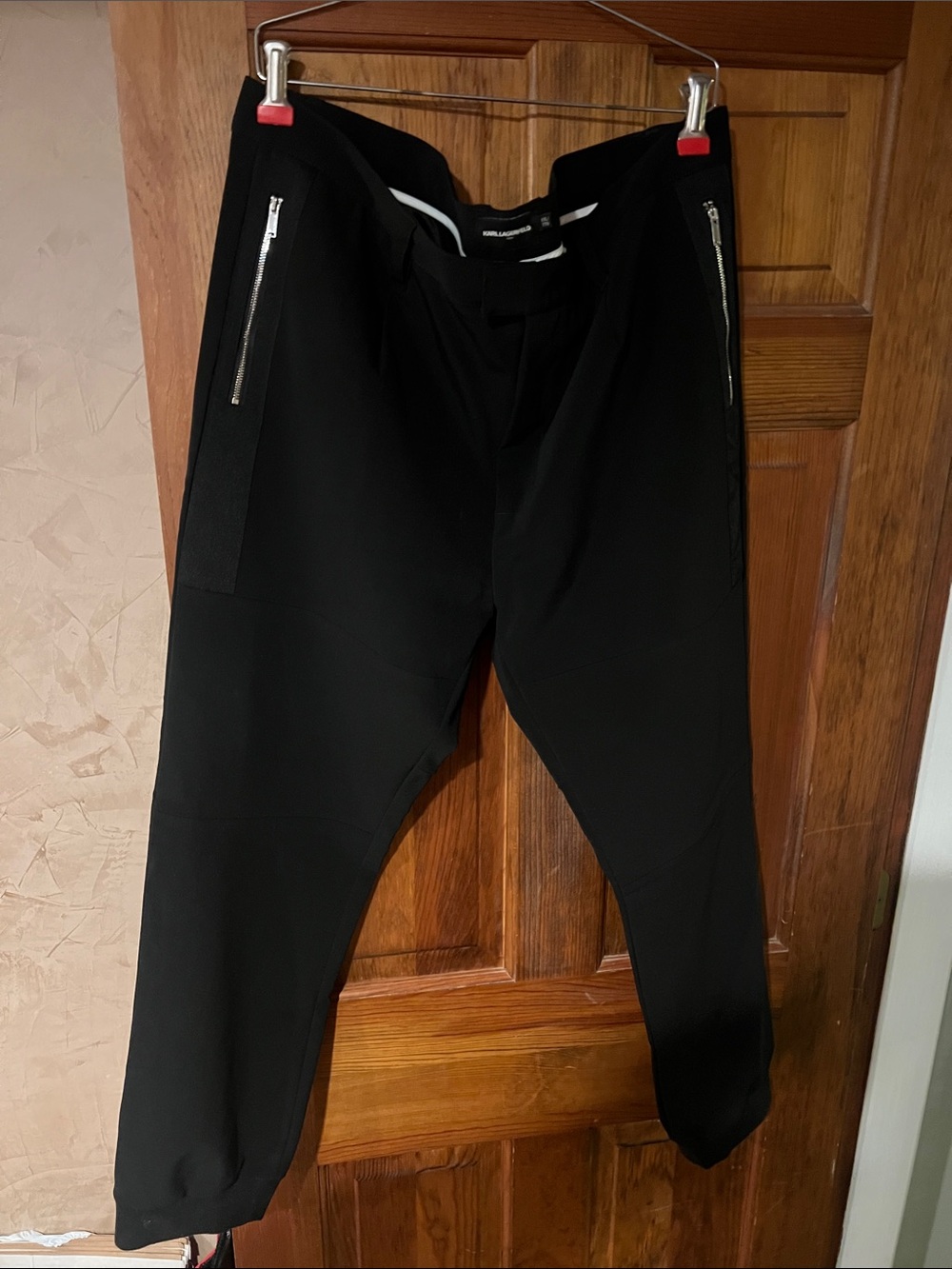 Men’s Black Trousers with Zip Pockets